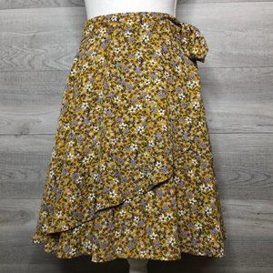 NWT Ayla Flowy Skirt Size Large Yellow Purple